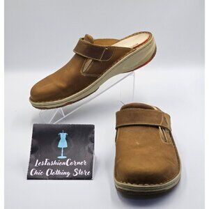 Zumfoot Women's Brown Leather  Slip-On Clog Size 11.5 (42M) 2534